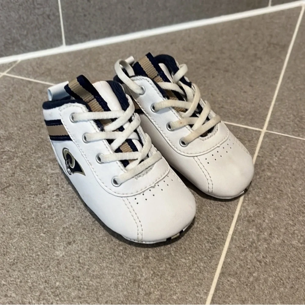 Los Angeles Rams NFL Reebok Infant Baby Crib Shoes Size 1 soft bottoms Sneakers
